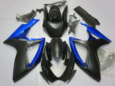 Carenado Moto Suzuki GSXR 600 / GSXR 750 2006-2007 - Azul Negro Mate Fabricantes