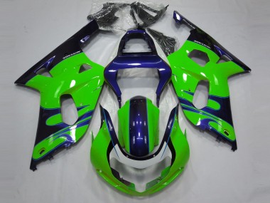 Carenados Moto Suzuki GSXR 600 / GSXR 750 2001-2003 - Verde Azul Negro Fabricantes