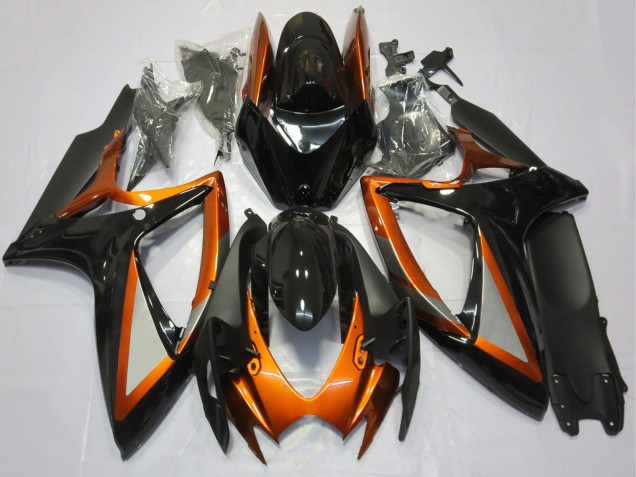 Carenados Moto Suzuki GSXR 600 / GSXR 750 2006-2007 - Naranja Negro Brillante Negro Mate Fabricantes