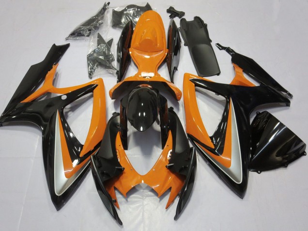 Carenado Moto Suzuki GSXR 600 / GSXR 750 2006-2007 - Naranja Negro Brillante Fabricantes