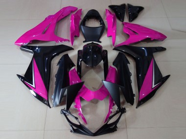 Carenados Moto Suzuki GSXR 600 / GSXR 750 2011-2024 - Rosa Negro Brillante Negro Mate Fabricantes