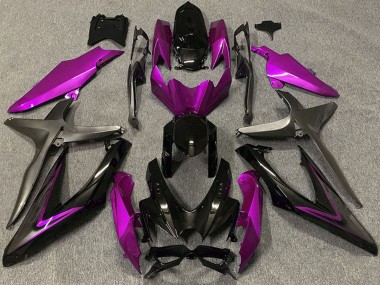 Carenados Moto Suzuki GSXR 600 / GSXR 750 2008-2010 - Rosa Negro Brillante Negro Mate Fabricantes