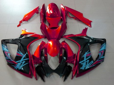 Carenados Moto Suzuki GSXR 600 / GSXR 750 2006-2007 - Rojo Negro Azul Claro Fabricantes
