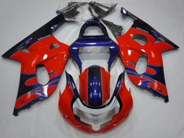 Carenados Moto Suzuki GSXR 600 / GSXR 750 2001-2003 - Rojo Azul Negro Brillante Fabricantes