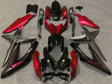 Carenados Moto Suzuki GSXR 600 / GSXR 750 2008-2010 - Rojo Negro Brillante Negro Mate Fabricantes