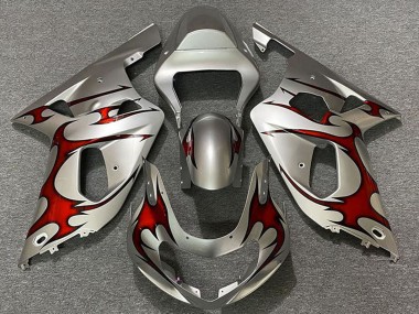 Carenados Moto Suzuki GSXR 600 / GSXR 750 2001-2003 - Plata Rojo Fabricantes