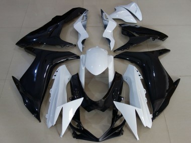 Carenados Moto Suzuki GSXR 600 / GSXR 750 2011-2024 - Blanco Negro Brillante Fabricantes