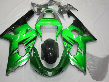 Carenados Moto Suzuki GSXR 600 / GSXR 750 2001-2003 - Verde Plata Negro Brillante Fabricantes