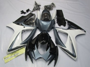 Carenados Moto Suzuki GSXR 600 / GSXR 750 2006-2007 - Blanco Gris Negro Brillante Fabricantes