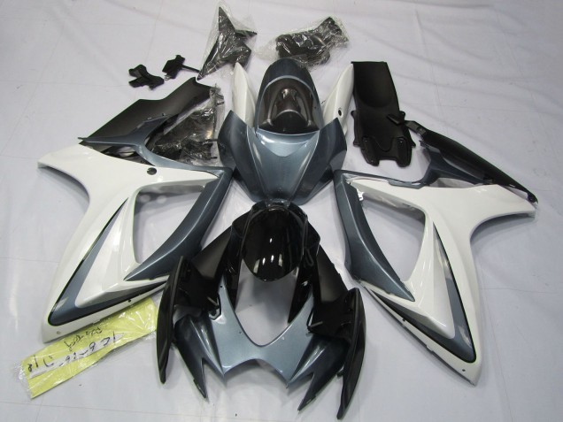 Carenados Moto Suzuki GSXR 600 / GSXR 750 2006-2007 - Blanco Gris Negro Brillante Fabricantes