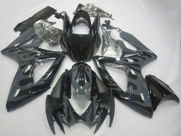 Carenados Moto Suzuki GSXR 600 / GSXR 750 2006-2007 - Gris Negro Llama Fabricantes