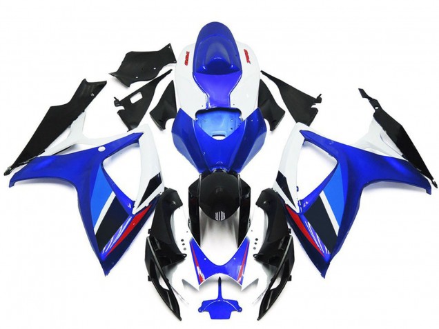 Carenados Moto Suzuki GSXR 600 / GSXR 750 2006-2007 - Azul Blanco Rojo Negro Brillante OEM Estilo Fabricantes