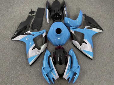 Carenados Moto Suzuki GSXR 600 / GSXR 750 2006-2007 - Azul Claro Blanco Negro Brillante Fabricantes