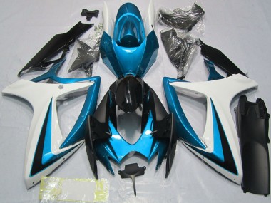 Carenados Moto Suzuki GSXR 600 / GSXR 750 2006-2007 - Blanco Azul Negro Brillante Fabricantes