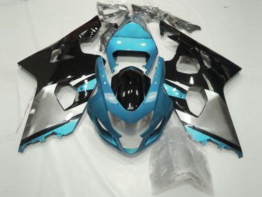 Carenados Moto Suzuki GSXR 600 / GSXR 750 2004-2005 - Azul Claro Plata Negro Brillante Fabricantes