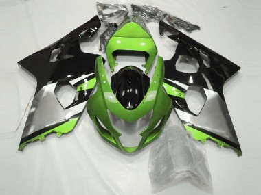 Carenados Moto Suzuki GSXR 600 / GSXR 750 2004-2005 - Verde Plata Negro Brillante Fabricantes