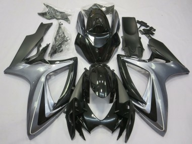 Carenados Moto Suzuki GSXR 600 / GSXR 750 2006-2007 - Plata Negro Brillante Negro Mate Fabricantes