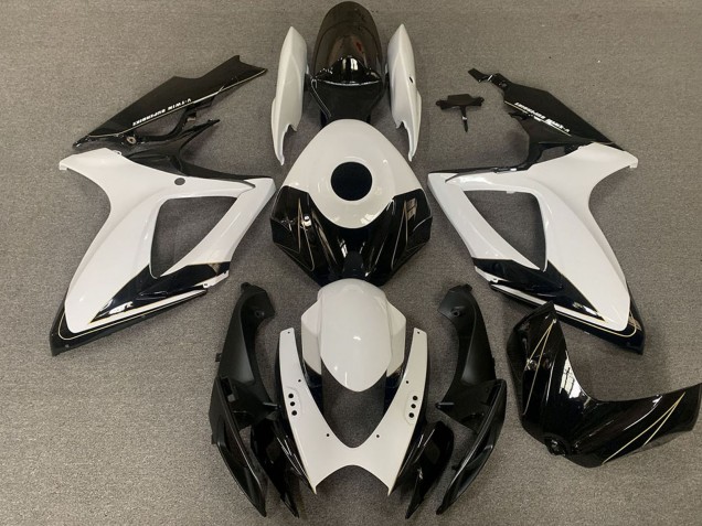 Carenados Moto Suzuki GSXR 600 / GSXR 750 2006-2007 - Blanco Negro Brillante Fabricantes