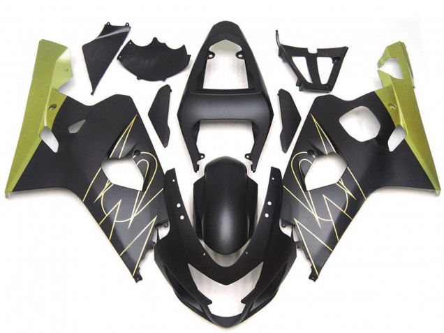 Carenados Moto Suzuki GSXR 600 / GSXR 750 2004-2005 - Negro Mate Oro Corona Fabricantes