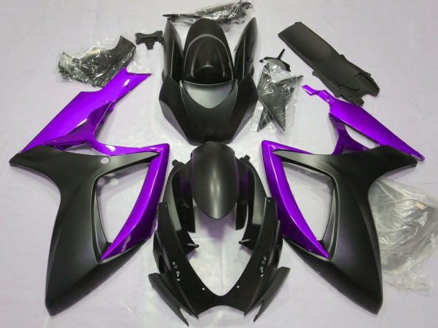Carenados Moto Suzuki GSXR 600 / GSXR 750 2006-2007 - Negro Mate Púrpura Fabricantes