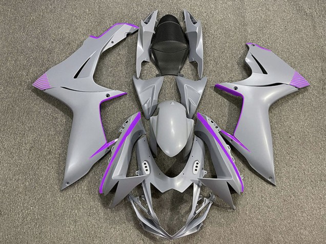 Carenados Moto Suzuki GSXR 600 / GSXR 750 2011-2024 - Nardo Gris Mate Púrpura Accents Fabricantes