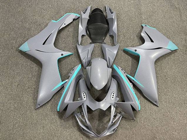 Carenados Moto Suzuki GSXR 600 / GSXR 750 2011-2024 - Nardo Gris Mate Azul Verdoso Accents Fabricantes