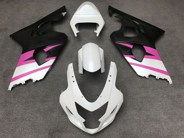 Carenados Moto Suzuki GSXR 600 / GSXR 750 2004-2005 - Blanco Rosa Negro Mate Fabricantes