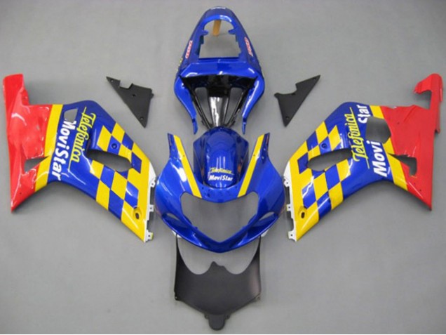 Carenados Moto Suzuki GSXR 600 / GSXR 750 2001-2003 - Azul Amarillo Rojo Telefonica MoviStar Fabricantes