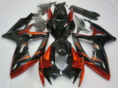 Carenados Moto Suzuki GSXR 600 / GSXR 750 2006-2007 - Naranja Negro Brillante Fabricantes
