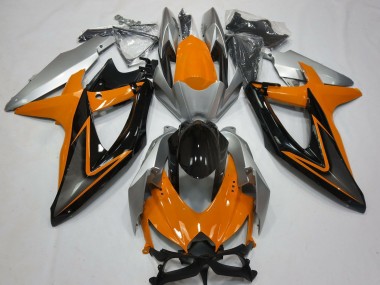 Carenados Moto Suzuki GSXR 600 / GSXR 750 2008-2010 - Plata Naranja Negro Brillante Fabricantes