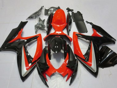 Carenados Moto Suzuki GSXR 600 / GSXR 750 2006-2007 - Rojo Plata Negro Brillante Fabricantes