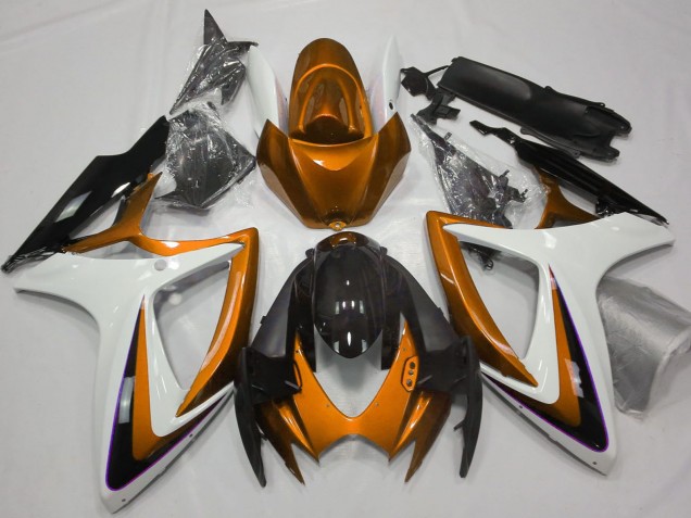 Carenados Moto Suzuki GSXR 600 / GSXR 750 2006-2007 - Naranja Blanco Negro Brillante Fabricantes