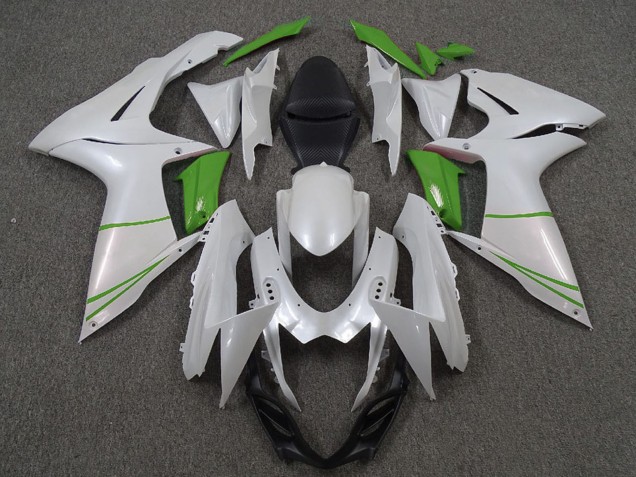 Carenados Moto Suzuki GSXR 600 / GSXR 750 2011-2024 - Blanco Perla Verde Fabricantes