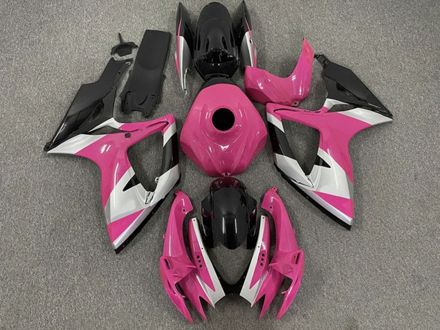 Carenados Moto Suzuki GSXR 600 / GSXR 750 2006-2007 - Rosa Plata Negro Brillante Fabricantes
