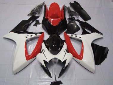Carenados Moto Suzuki GSXR 600 / GSXR 750 2006-2007 - Rojo Blanco Negro Brillante Fabricantes