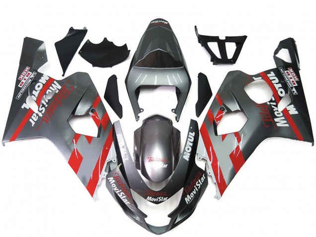 Carenados Moto Suzuki GSXR 600 / GSXR 750 2004-2005 - Plata Rojo MoviStar Fabricantes