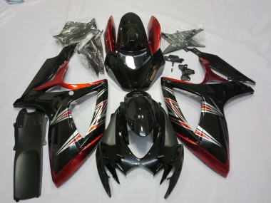 Carenados Moto Suzuki GSXR 600 / GSXR 750 2006-2007 - Rojo Negro Brillante Fabricantes