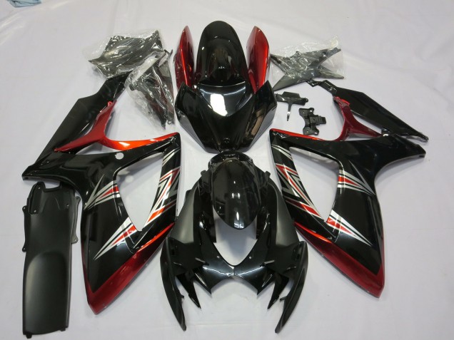 Carenados Moto Suzuki GSXR 600 / GSXR 750 2006-2007 - Rojo Negro Brillante Fabricantes