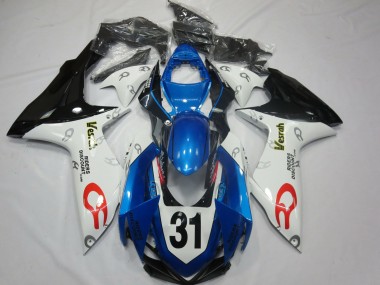 Carenados Moto Suzuki GSXR 600 / GSXR 750 2011-2024 - Blanco Azul Negro Brillante Vesrah 31 Fabricantes