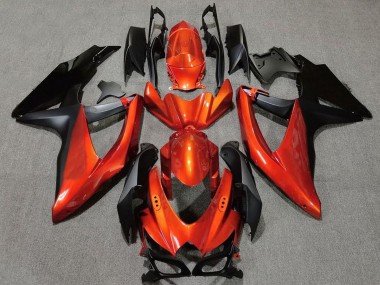 Carenados Moto Suzuki GSXR 600 / GSXR 750 2008-2010 - Naranja Negro Mate Fabricantes