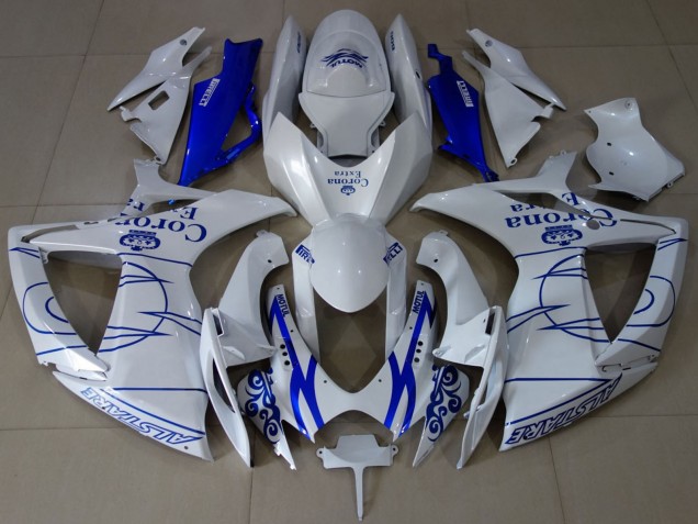 Carenados Moto Suzuki GSXR 600 / GSXR 750 2006-2007 - Blanco Azul Corona Alstare Fabricantes