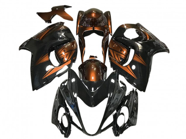 Carenados Moto Suzuki GSXR 1300 2008-2020 - Negro Brillante Naranja Profundo Fabricantes