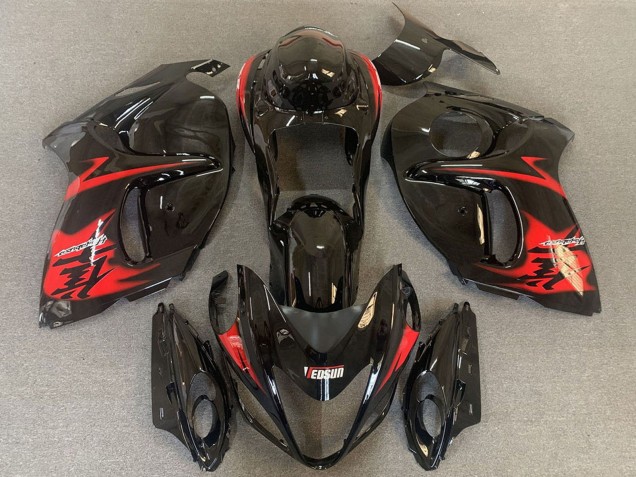 Carenados Moto Suzuki GSXR 1300 2008-2020 - Negro Brillante Rojo Logo Fabricantes