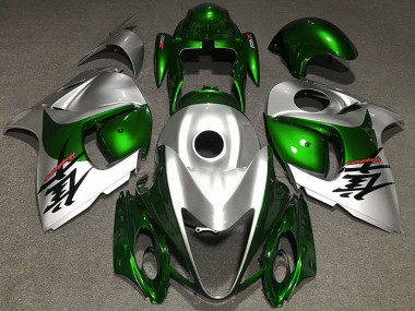 Carenados Moto Suzuki GSXR 1300 2008-2020 - Verde Brillante Plata Fabricantes
