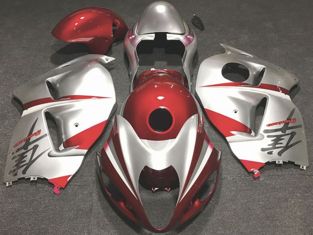 Carenados Moto Suzuki GSXR 1300 1996-2007 - Rojo Brillante Plata Fabricantes