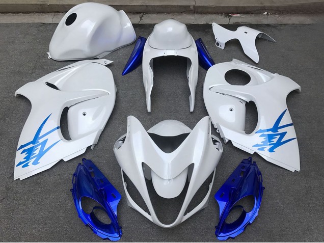 Carenados Moto Suzuki GSXR 1300 2008-2020 - Blanco Brillante Azul Fabricantes