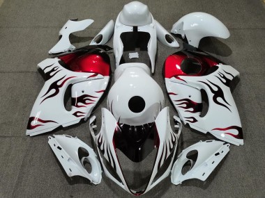 Carenados Moto Suzuki GSXR 1300 2008-2020 - Blanco Brillante Rojo Llama Fabricantes