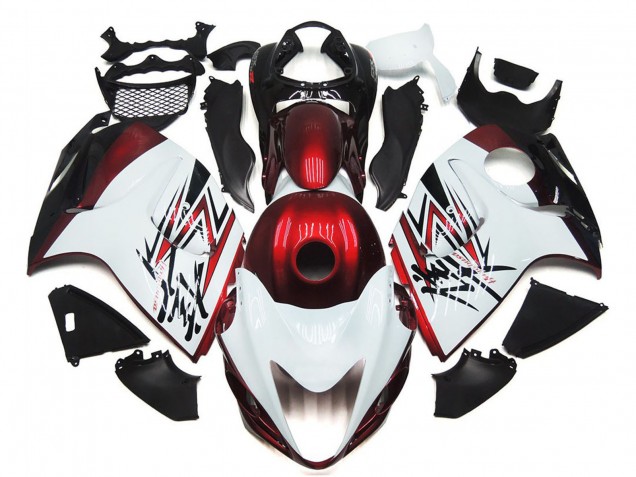 Carenados Moto Suzuki GSXR 1300 2008-2020 - Blanco Brillante Rojo Profundo Fabricantes