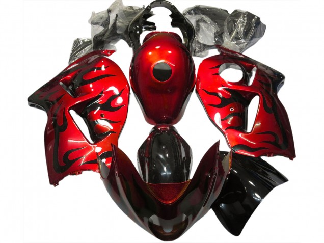 Carenados Moto Suzuki GSXR 1300 1996-2007 - Rojo Negro Llama Fabricantes