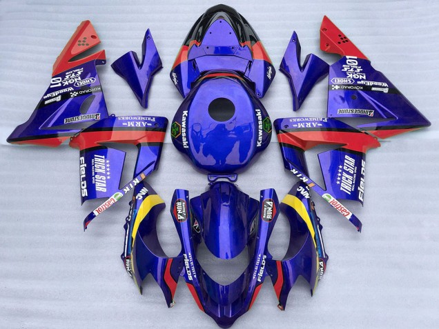 Carenados Moto Kawasaki ZX10R 2004-2005 - Azul Rojo Trick Star Fabricantes